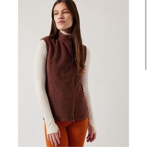 Athleta Stroll Fleece Moto Vest XS